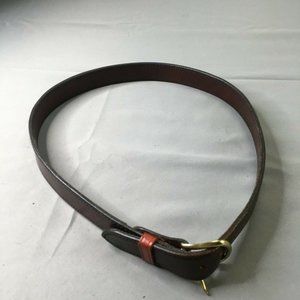 Haugen Tactical Gun Belt Mens 43 Brown Leather Mission Duty Vintage Rare #B